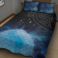 New Zealand Matariki Quilt Bed Set Pleiades Star Cluster Blue Galaxy LT05 - Polynesian Pride