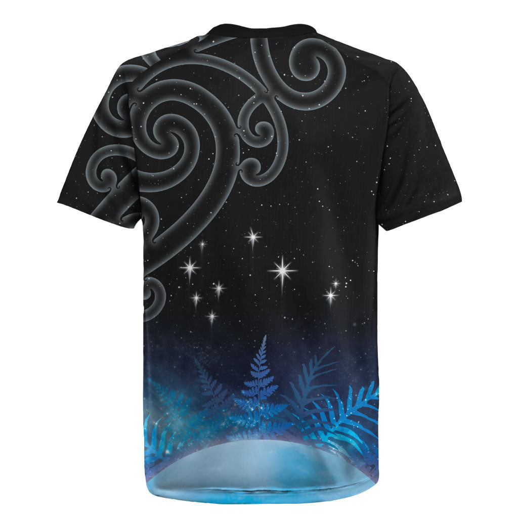 New Zealand Matariki Rugby Jersey Pleiades Star Cluster Blue Galaxy LT05 - Polynesian Pride