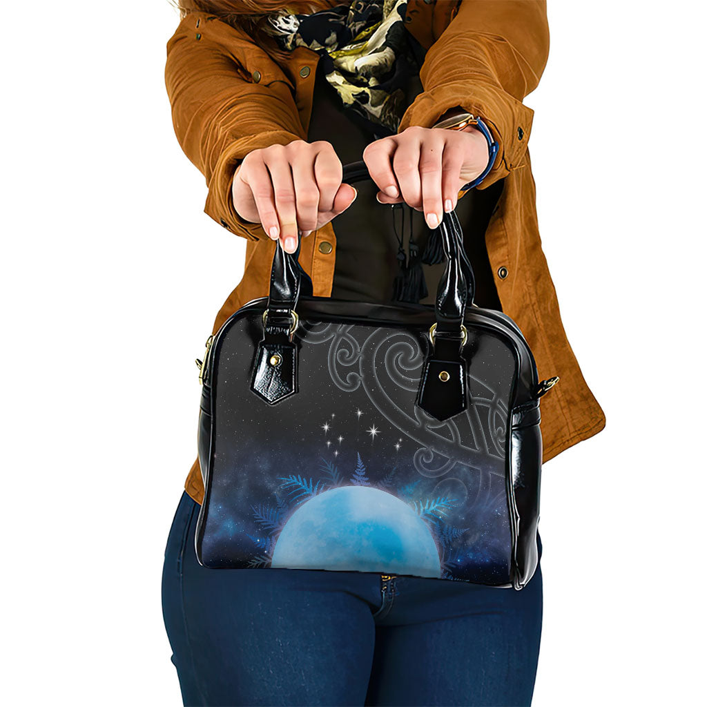 New Zealand Matariki Shoulder Handbag Pleiades Star Cluster Blue Galaxy LT05 One Size Blue - Polynesian Pride