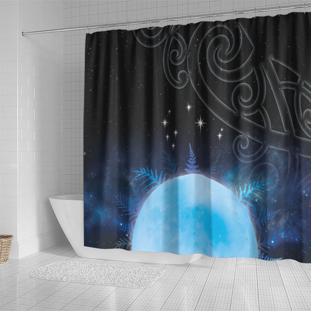 New Zealand Matariki Shower Curtain Pleiades Star Cluster Blue Galaxy LT05 - Polynesian Pride