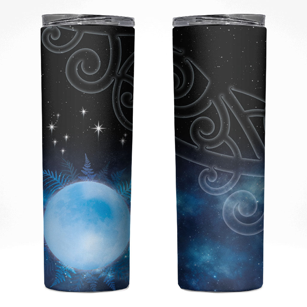New Zealand Matariki Skinny Tumbler Pleiades Star Cluster Blue Galaxy