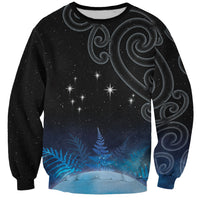New Zealand Matariki Sweatshirt Pleiades Star Cluster Blue Galaxy
