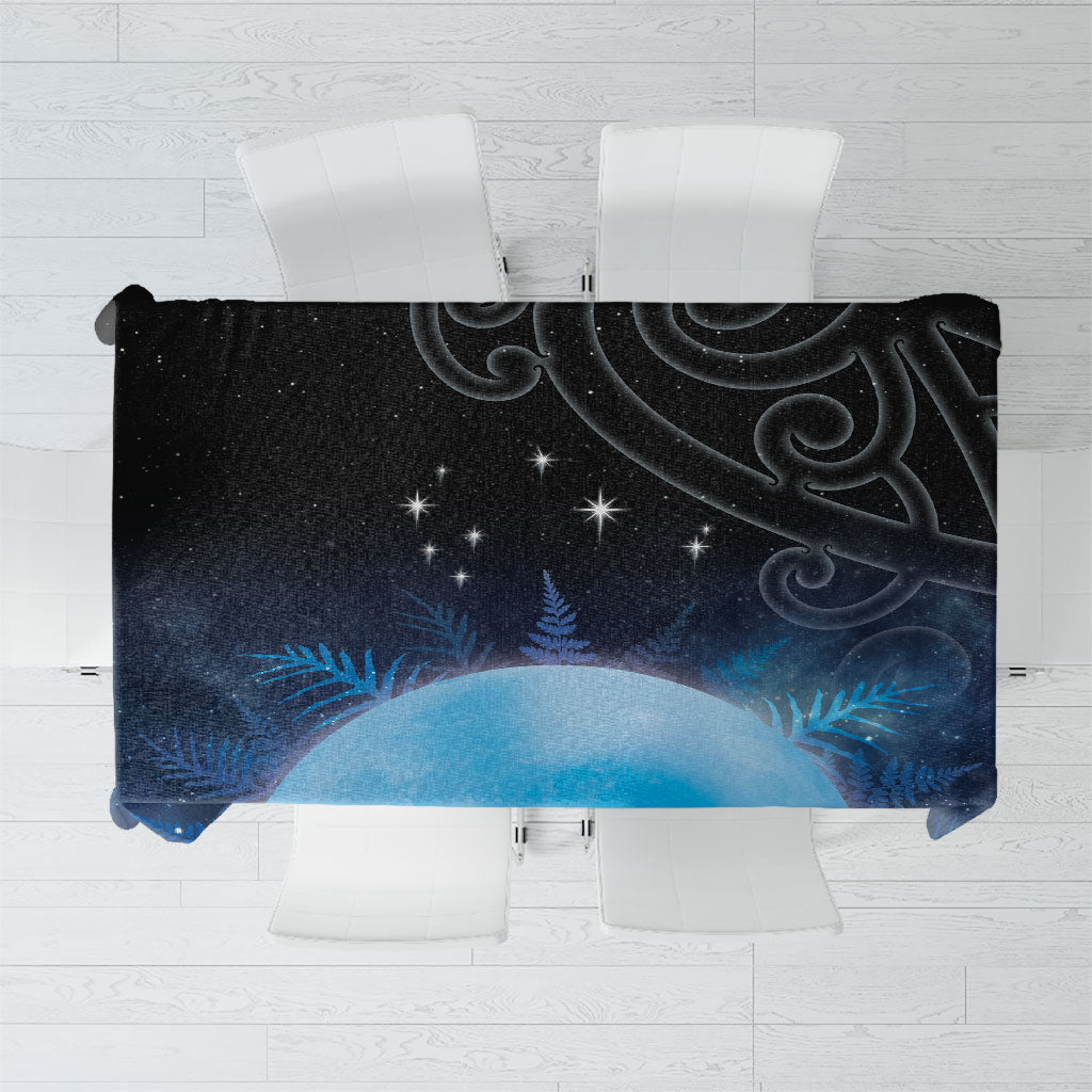 New Zealand Matariki Tablecloth Pleiades Star Cluster Blue Galaxy LT05 Blue - Polynesian Pride