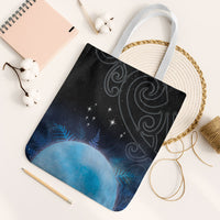 New Zealand Matariki Tote Bag Pleiades Star Cluster Blue Galaxy LT05 White Strap One Size Blue - Polynesian Pride