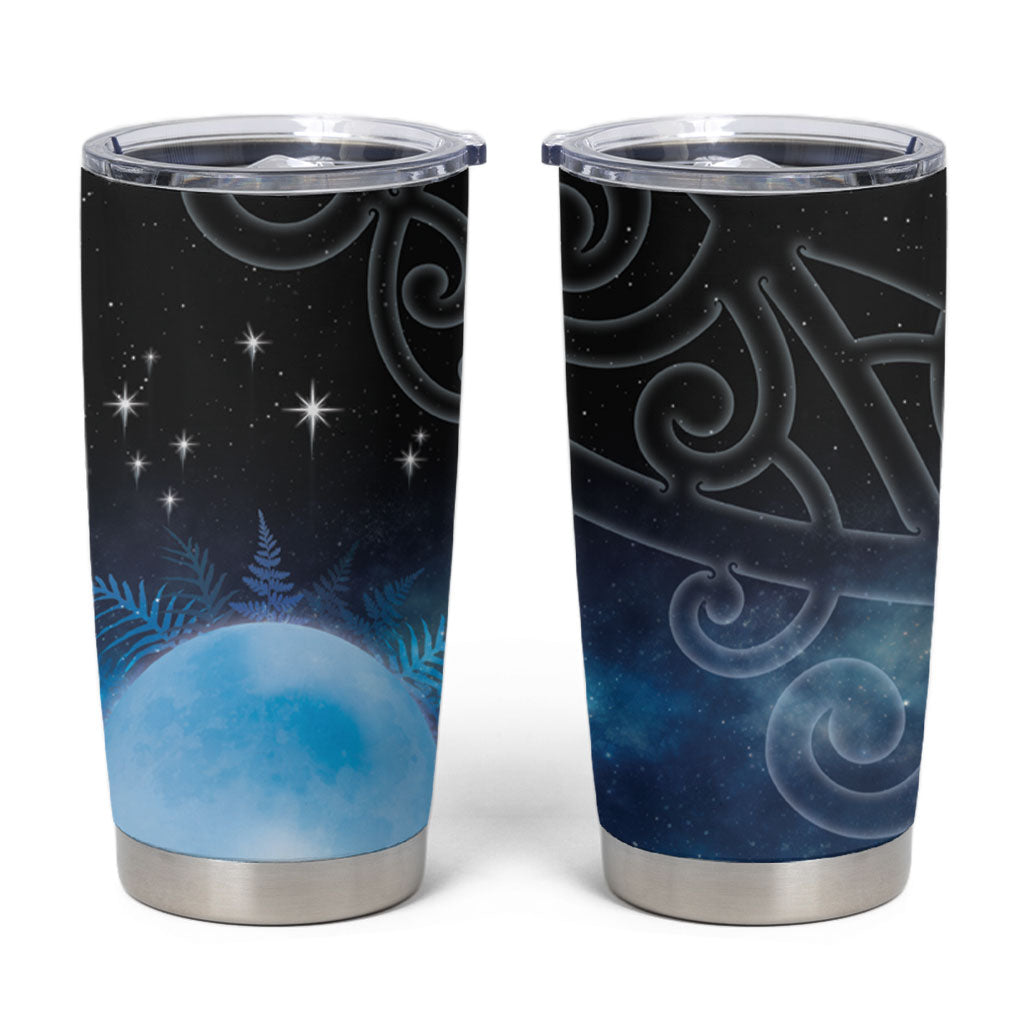 New Zealand Matariki Tumbler Cup Pleiades Star Cluster Blue Galaxy LT05 Blue - Polynesian Pride