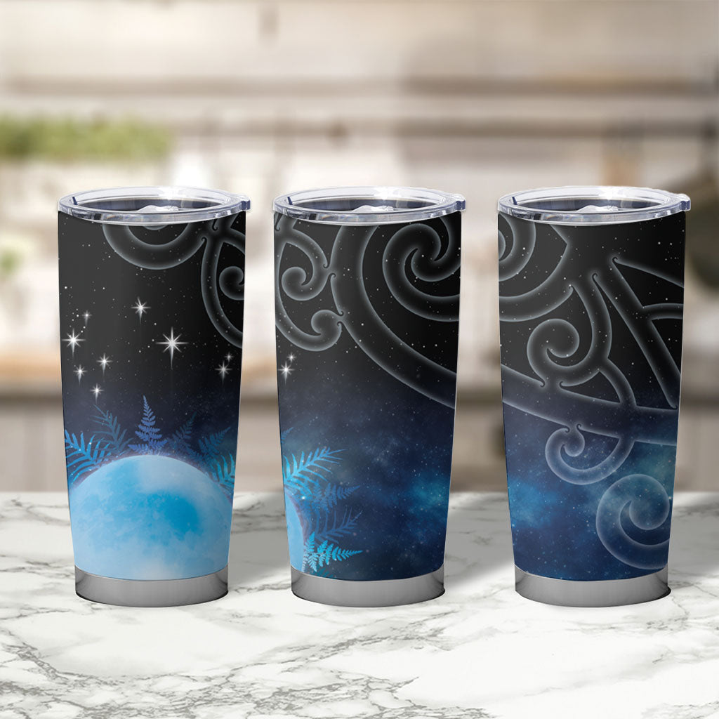 New Zealand Matariki Tumbler Cup Pleiades Star Cluster Blue Galaxy LT05 - Polynesian Pride