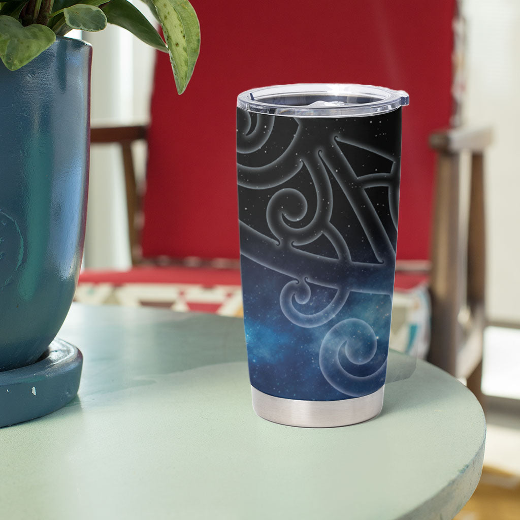 New Zealand Matariki Tumbler Cup Pleiades Star Cluster Blue Galaxy LT05 - Polynesian Pride
