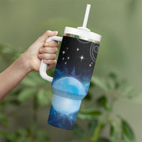 New Zealand Matariki Tumbler With Handle Pleiades Star Cluster Blue Galaxy LT05 - Polynesian Pride