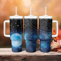 New Zealand Matariki Tumbler With Handle Pleiades Star Cluster Blue Galaxy LT05 - Polynesian Pride
