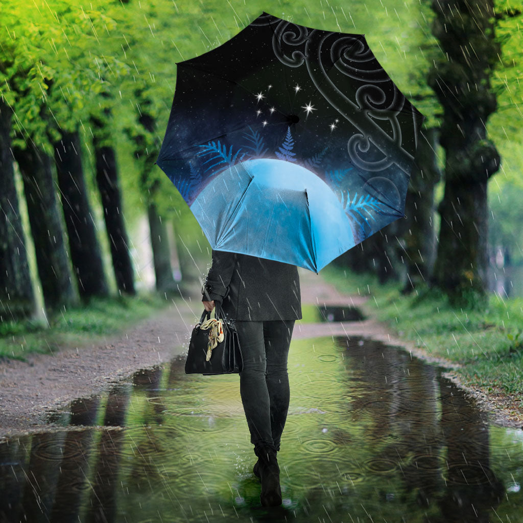New Zealand Matariki Umbrella Pleiades Star Cluster Blue Galaxy LT05 - Polynesian Pride