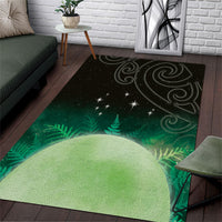 New Zealand Matariki Area Rug Pleiades Star Cluster Green Galaxy LT05 Green - Polynesian Pride