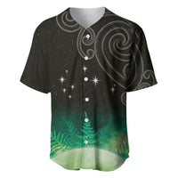 New Zealand Matariki Baseball Jersey Pleiades Star Cluster Green Galaxy LT05 Green - Polynesian Pride