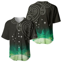 New Zealand Matariki Baseball Jersey Pleiades Star Cluster Green Galaxy LT05 - Polynesian Pride