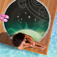 New Zealand Matariki Beach Blanket Pleiades Star Cluster Green Galaxy LT05 - Polynesian Pride
