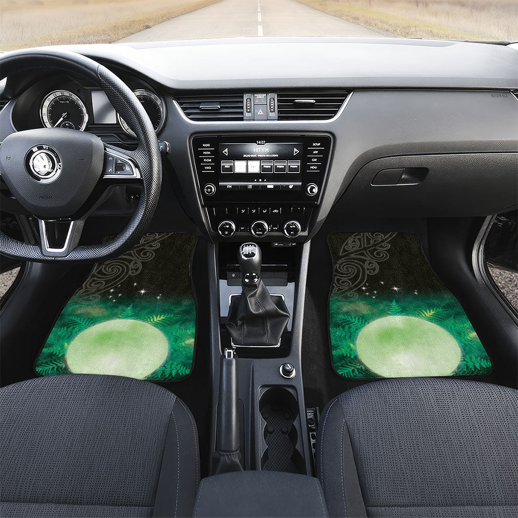 New Zealand Matariki Car Mats Pleiades Star Cluster Green Galaxy LT05 Set 2pcs - Front Green - Polynesian Pride