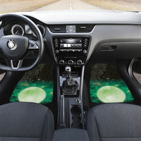 New Zealand Matariki Car Mats Pleiades Star Cluster Green Galaxy LT05 Set 2pcs - Front Green - Polynesian Pride