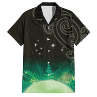 New Zealand Matariki Family Matching Mermaid Dress and Hawaiian Shirt Pleiades Star Cluster Green Galaxy