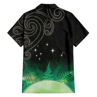 New Zealand Matariki Family Matching Puletasi and Hawaiian Shirt Pleiades Star Cluster Green Galaxy