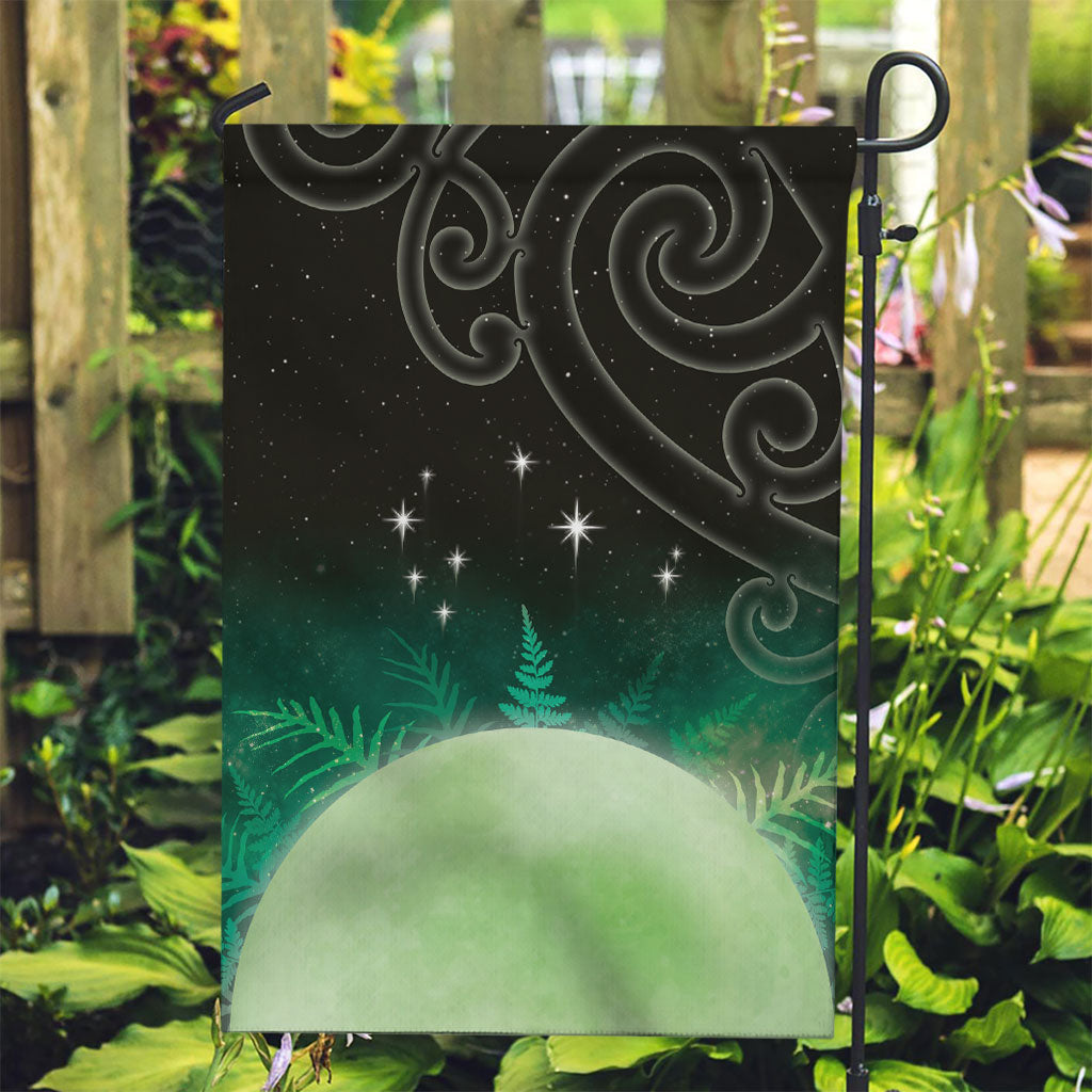 New Zealand Matariki Garden Flag Pleiades Star Cluster Green Galaxy