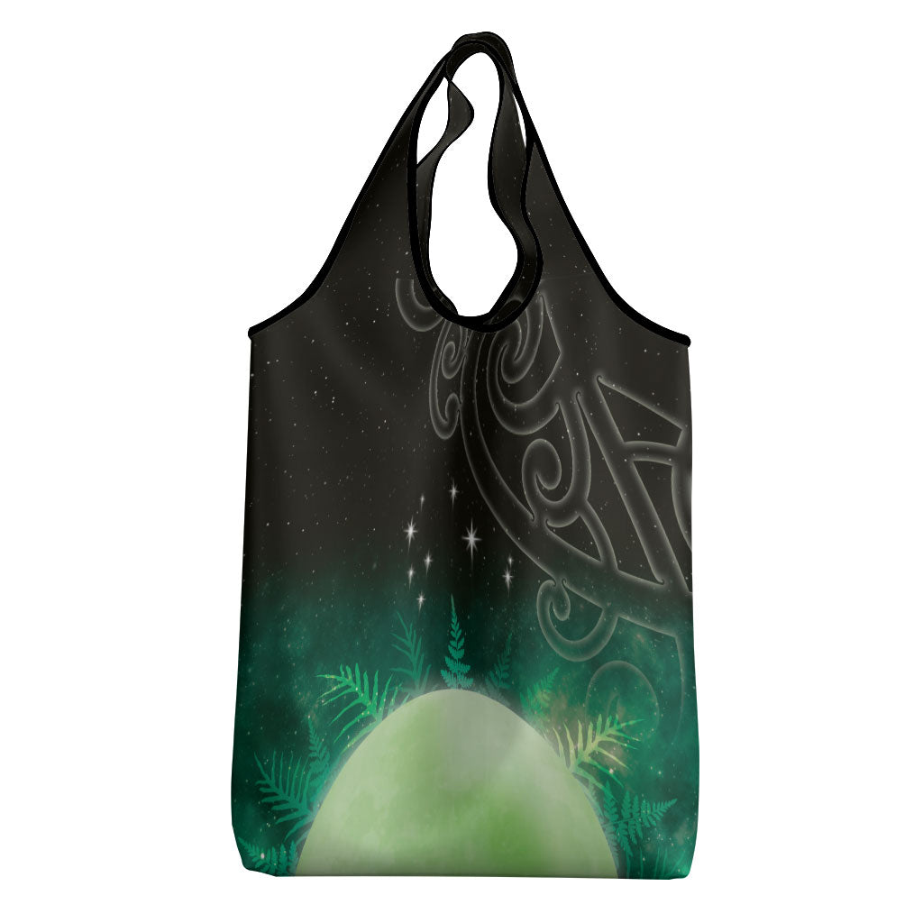 New Zealand Matariki Grocery Bag Pleiades Star Cluster Green Galaxy