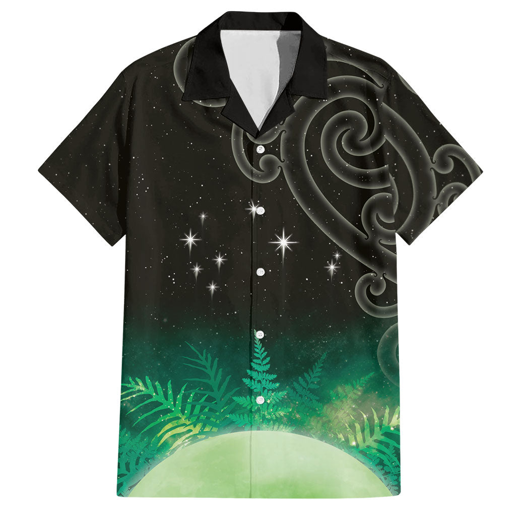 New Zealand Matariki Hawaiian Shirt Pleiades Star Cluster Green Galaxy LT05 Green - Polynesian Pride