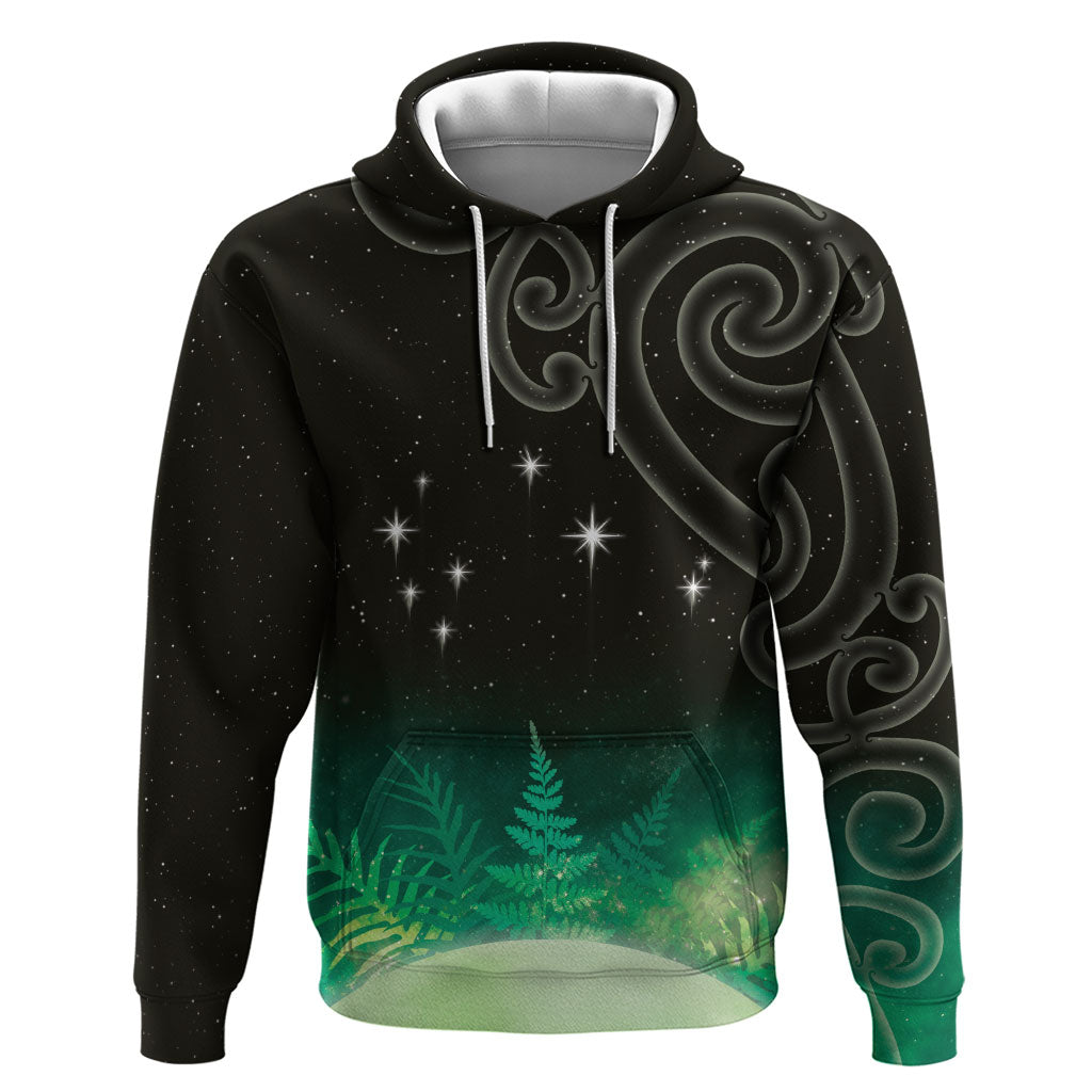 New Zealand Matariki Hoodie Pleiades Star Cluster Green Galaxy