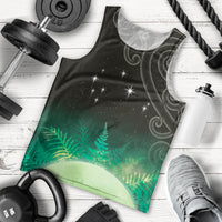 New Zealand Matariki Men Tank Top Pleiades Star Cluster Green Galaxy