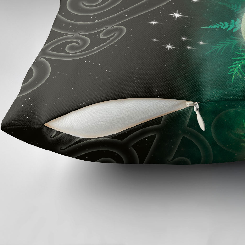 New Zealand Matariki Pillow Cover Pleiades Star Cluster Green Galaxy LT05 - Polynesian Pride
