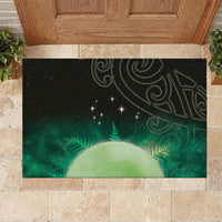 New Zealand Matariki Rubber Doormat Pleiades Star Cluster Green Galaxy LT05 Green - Polynesian Pride