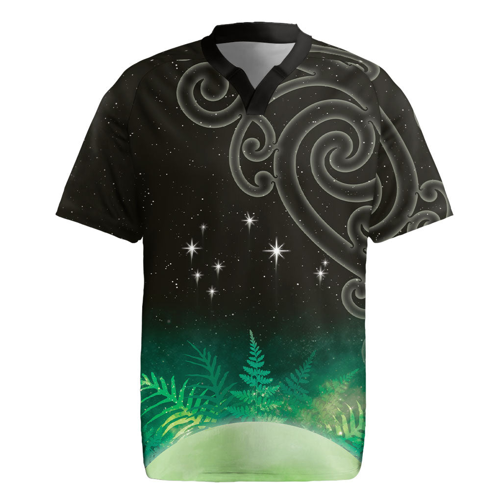 New Zealand Matariki Rugby Jersey Pleiades Star Cluster Green Galaxy LT05 Green - Polynesian Pride