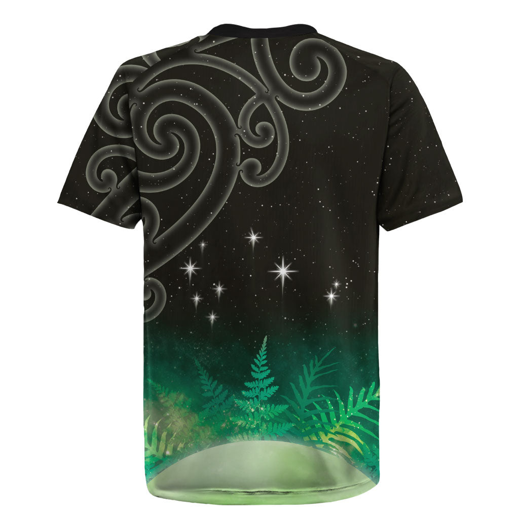 New Zealand Matariki Rugby Jersey Pleiades Star Cluster Green Galaxy LT05 - Polynesian Pride
