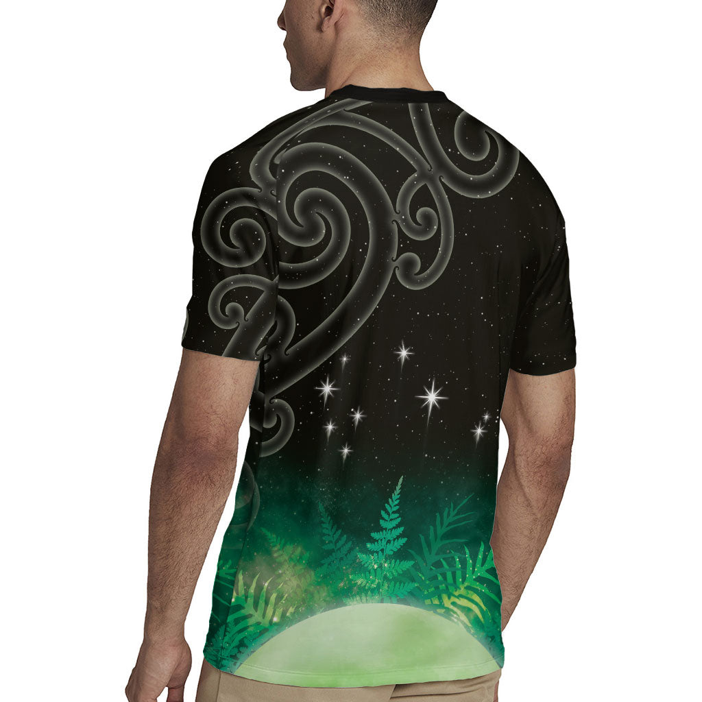 New Zealand Matariki Rugby Jersey Pleiades Star Cluster Green Galaxy LT05 - Polynesian Pride