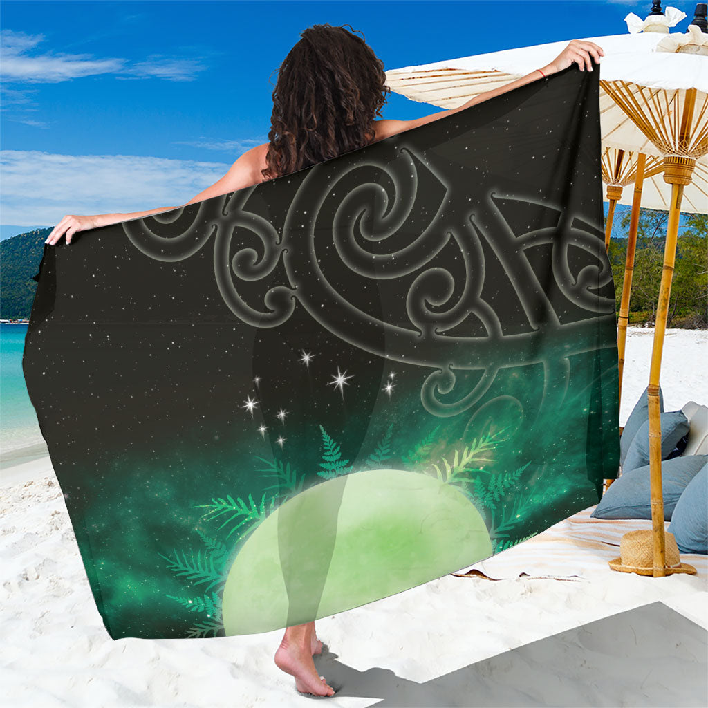 New Zealand Matariki Sarong Pleiades Star Cluster Green Galaxy LT05 One Size 44 x 66 inches Green - Polynesian Pride