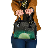 New Zealand Matariki Shoulder Handbag Pleiades Star Cluster Green Galaxy LT05 One Size Green - Polynesian Pride