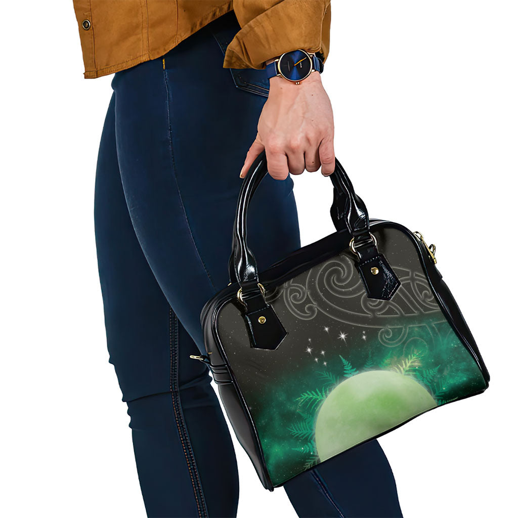 New Zealand Matariki Shoulder Handbag Pleiades Star Cluster Green Galaxy LT05 - Polynesian Pride