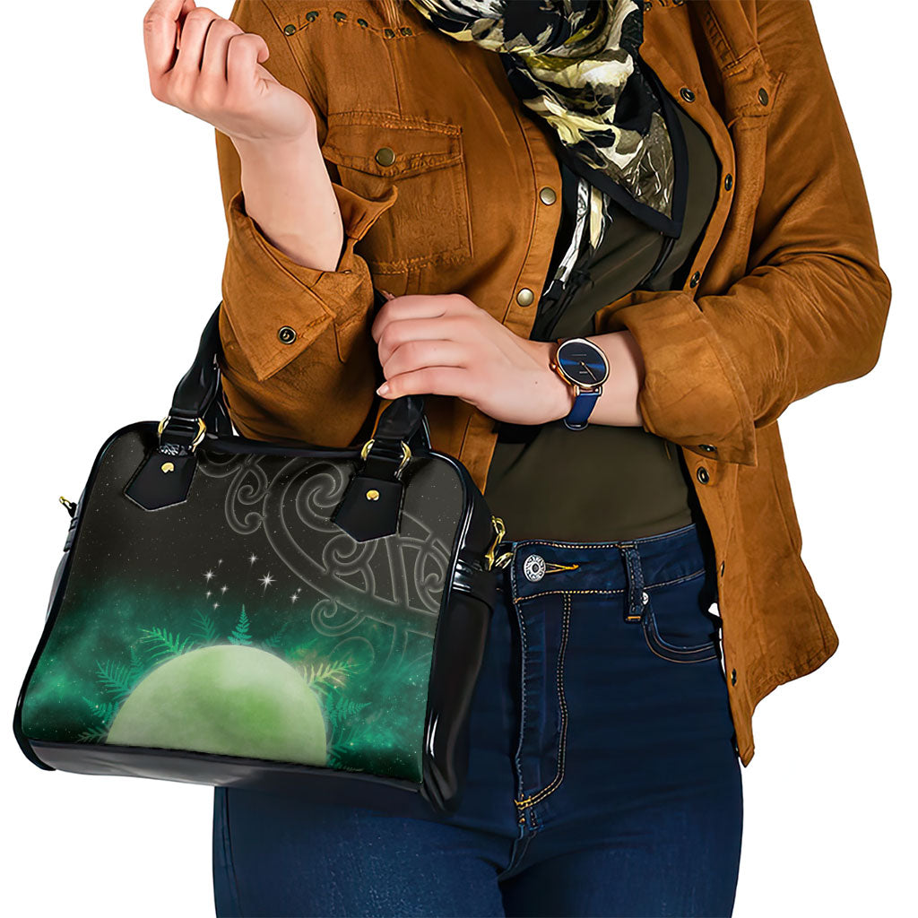 New Zealand Matariki Shoulder Handbag Pleiades Star Cluster Green Galaxy LT05 - Polynesian Pride