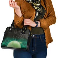 New Zealand Matariki Shoulder Handbag Pleiades Star Cluster Green Galaxy LT05 - Polynesian Pride