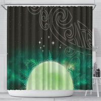 New Zealand Matariki Shower Curtain Pleiades Star Cluster Green Galaxy LT05 - Polynesian Pride