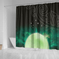New Zealand Matariki Shower Curtain Pleiades Star Cluster Green Galaxy LT05 - Polynesian Pride
