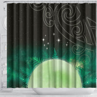 New Zealand Matariki Shower Curtain Pleiades Star Cluster Green Galaxy LT05 - Polynesian Pride