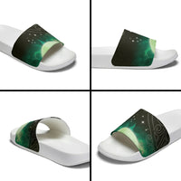 New Zealand Matariki Slide Sandals Pleiades Star Cluster Green Galaxy LT05 - Polynesian Pride