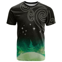 New Zealand Matariki T Shirt Pleiades Star Cluster Green Galaxy LT05 Green - Polynesian Pride