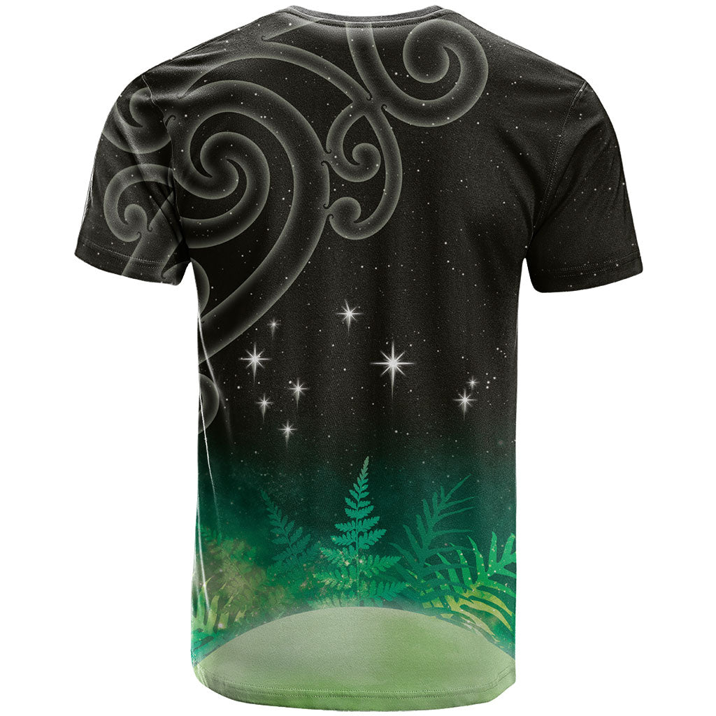 New Zealand Matariki T Shirt Pleiades Star Cluster Green Galaxy LT05 - Polynesian Pride