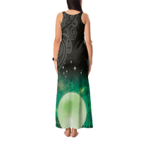 New Zealand Matariki Tank Maxi Dress Pleiades Star Cluster Green Galaxy LT05 - Polynesian Pride