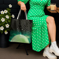 New Zealand Matariki Tote Bag Pleiades Star Cluster Green Galaxy LT05 - Polynesian Pride
