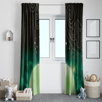 New Zealand Matariki Window Curtain Pleiades Star Cluster Green Galaxy LT05 - Polynesian Pride