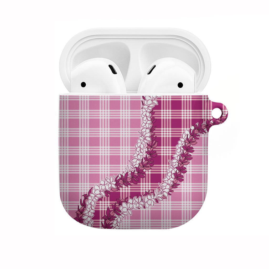 Pink Hawaii Palaka AirPods Case Hawaiian Honohono Lei