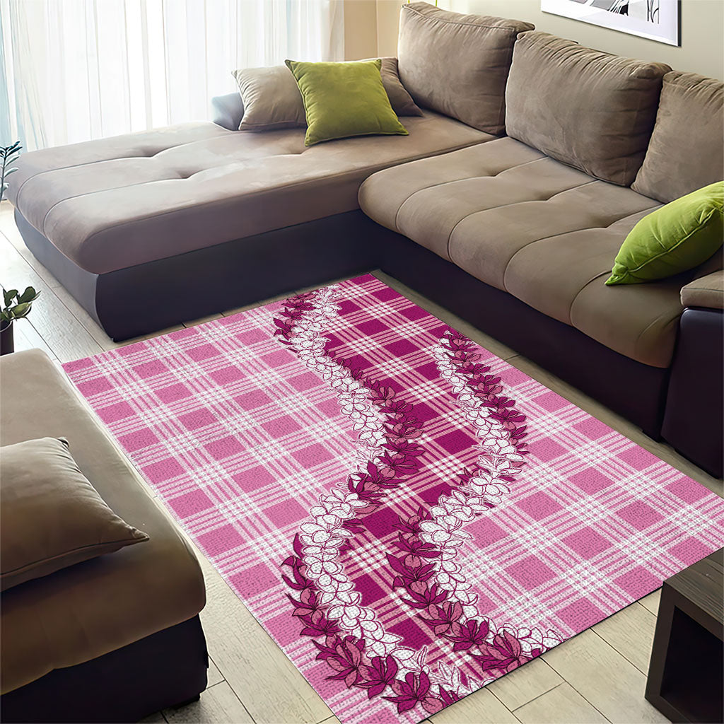 Pink Hawaii Palaka Area Rug Hawaiian Honohono Lei LT05 - Polynesian Pride