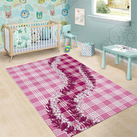Pink Hawaii Palaka Area Rug Hawaiian Honohono Lei LT05 - Polynesian Pride