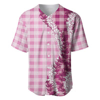 Pink Hawaii Palaka Baseball Jersey Hawaiian Honohono Lei LT05 Pink - Polynesian Pride